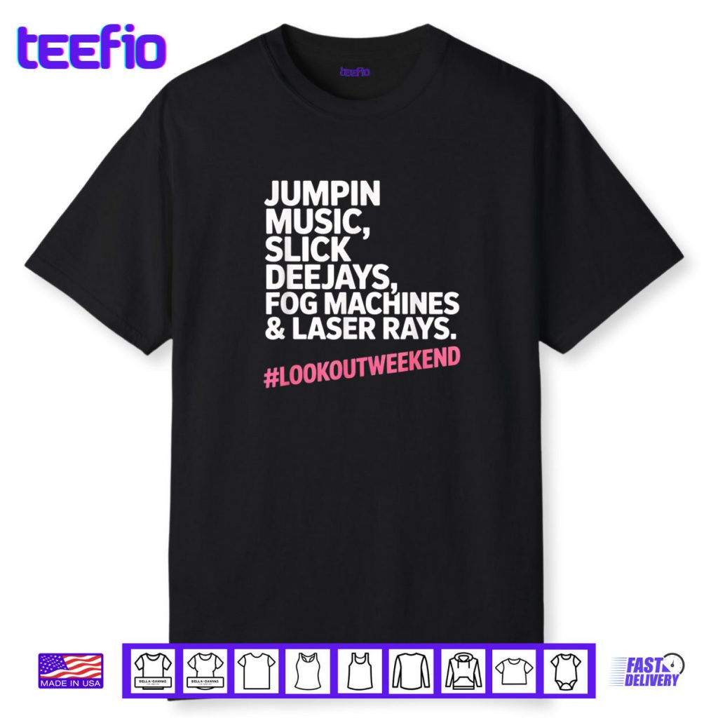 Jumpin Music Slick Deejays Fog Machines And Laser Rays Shirt