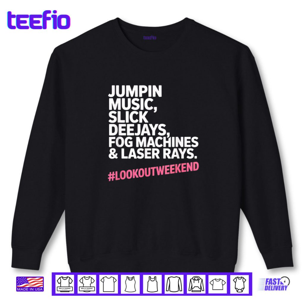 Jumpin Music Slick Deejays Fog Machines And Laser Rays Shirt