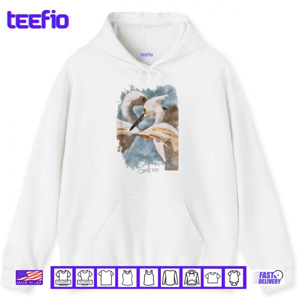 Hoodie Original Photograph Egrets. Shirt