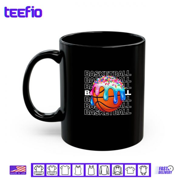 Mug Basketball Boys Girls Sprinkles Basketball Ice Cream Drip Shirt