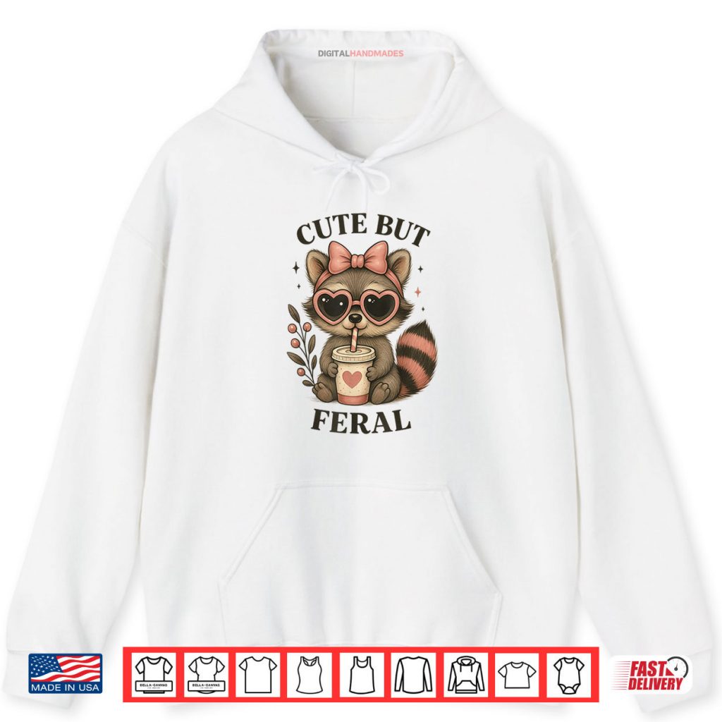 Cute Feral Funny Colourful Racoon With Sunglasses Racoon Shirt