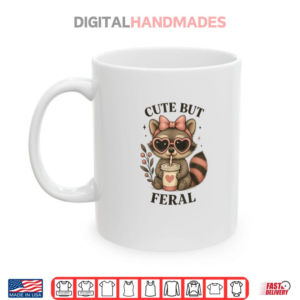 Cute Feral Funny Colourful Racoon With Sunglasses Racoon Shirt