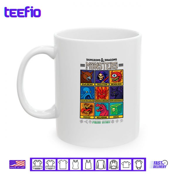 Mug Dungeons Dragons Wizards Of The Coast Monster Select Menu Shirt