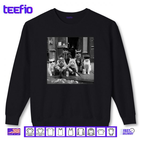 Sweatshirt Gangster Cats Street Meme Shirt