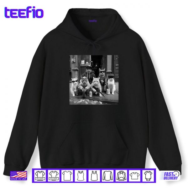 Hoodie Gangster Cats Street Meme Shirt