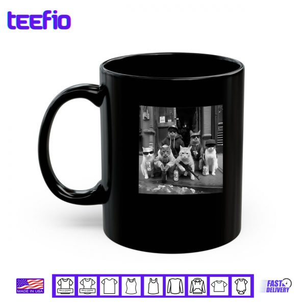 Mug Gangster Cats Street Meme Shirt