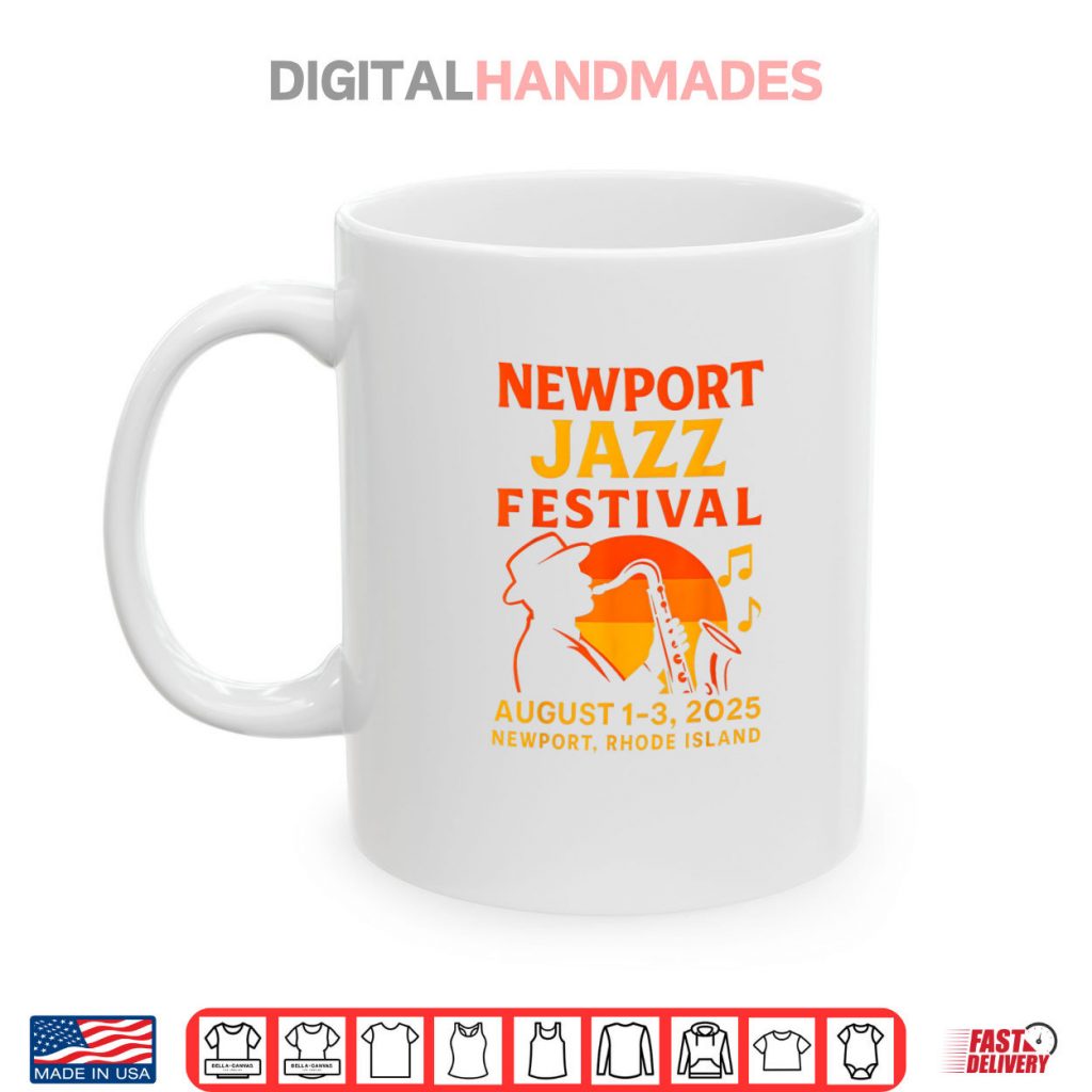 Newport Jazz Festival 2025 Sunset Saxophone Silhouette Shirt