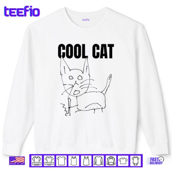 Sweatshirt Cool Cat And Skateboard Shirt