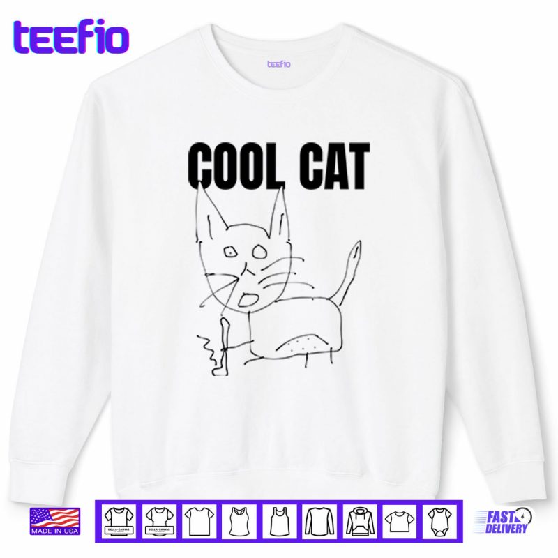 Sweatshirt Cool Cat And Skateboard Shirt