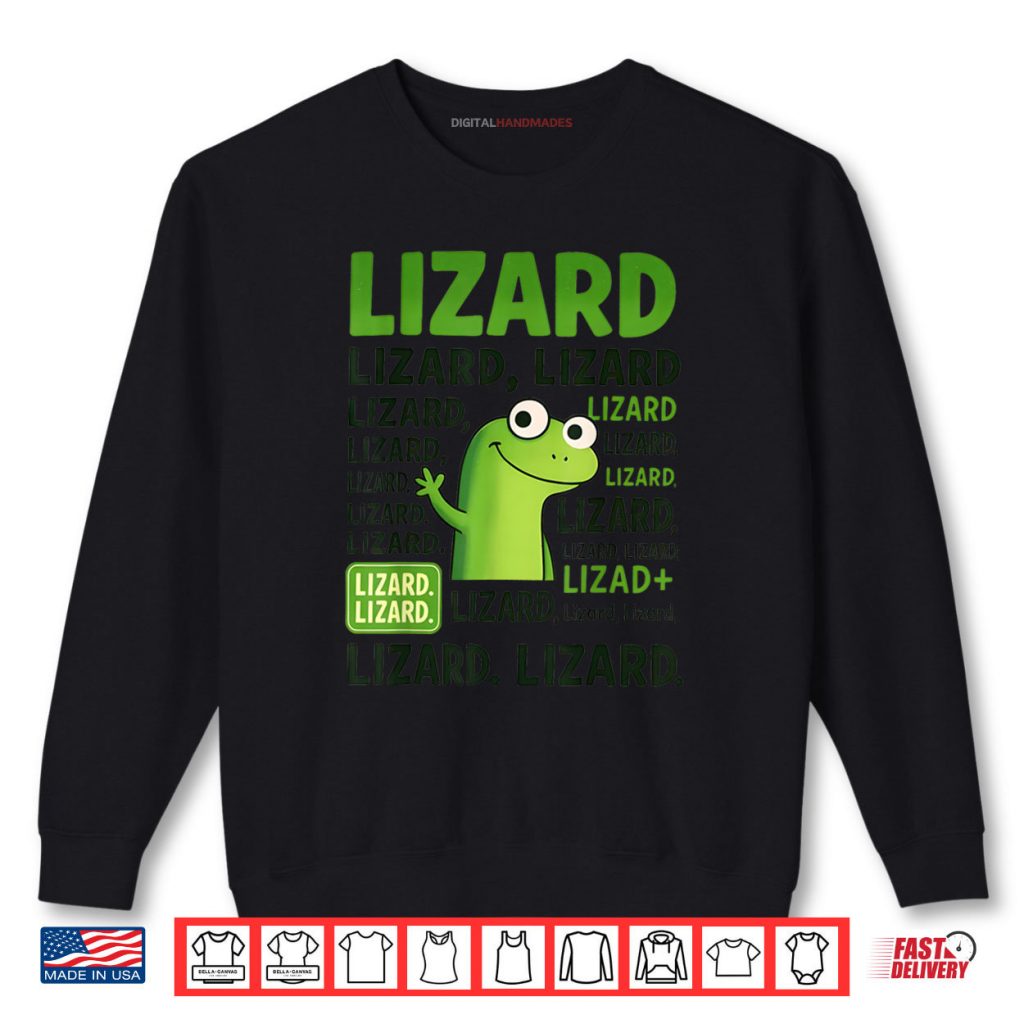 Lizard Lizard Lizard Shirt Funny Weirdcore Animal Meme Shirt