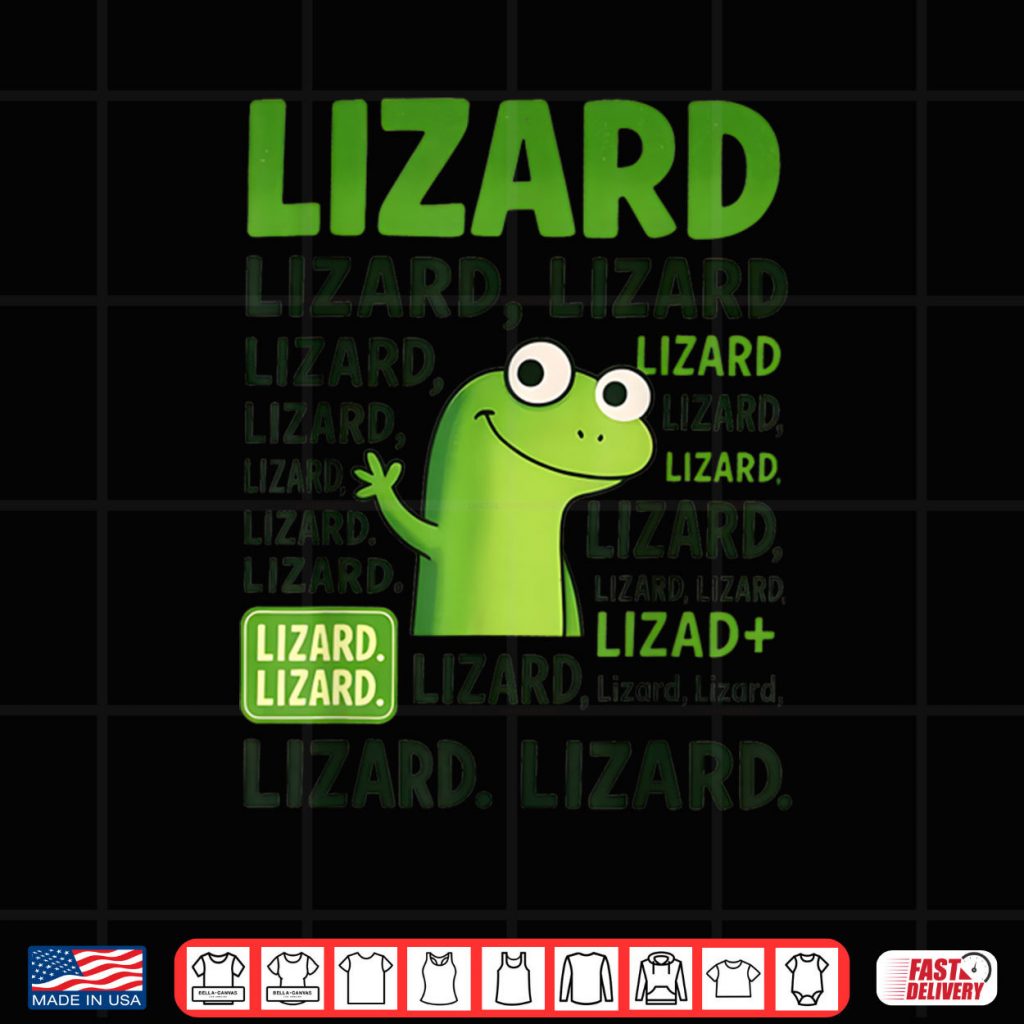 Lizard Lizard Lizard Shirt Funny Weirdcore Animal Meme Shirt