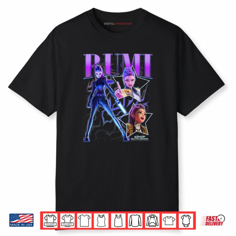 Rumi Showcase Retro Neon Poster KPop Demon Hunter Shirt