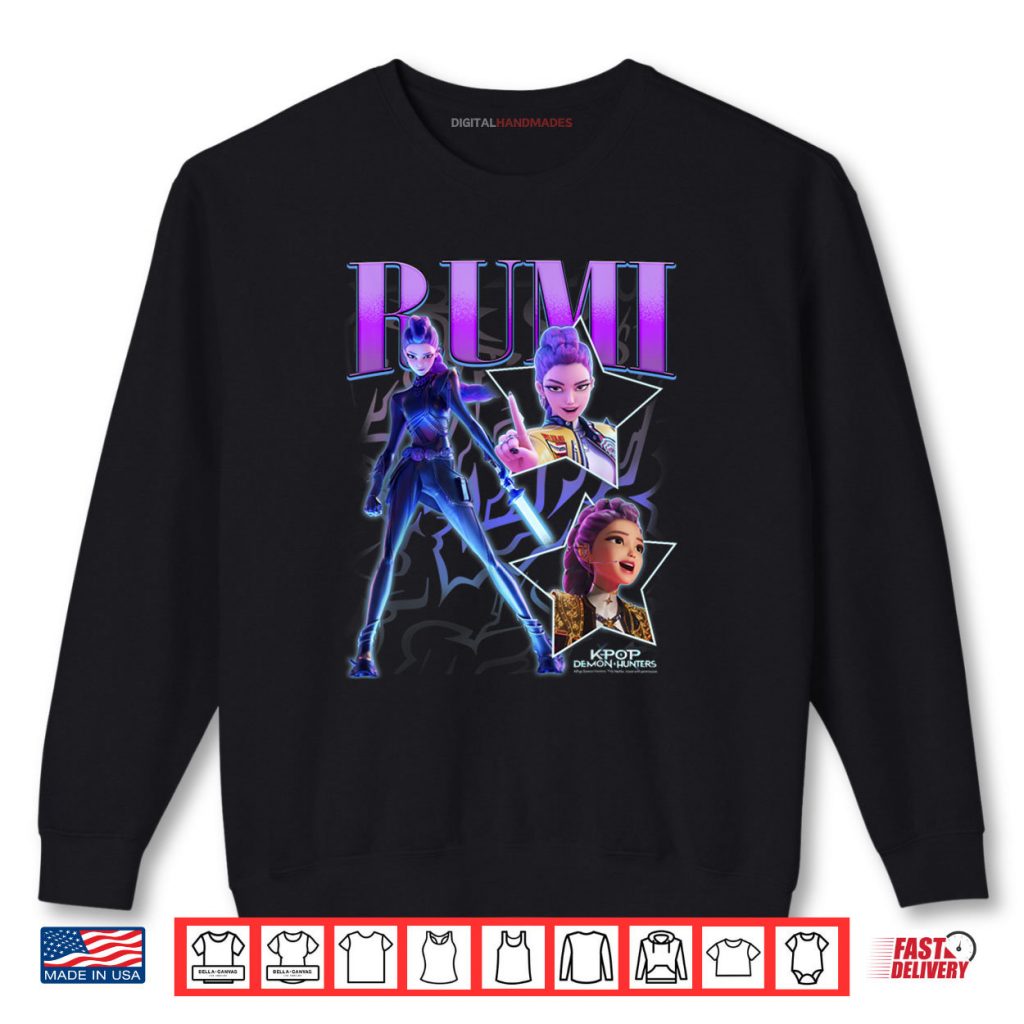 Rumi Showcase Retro Neon Poster KPop Demon Hunter Shirt