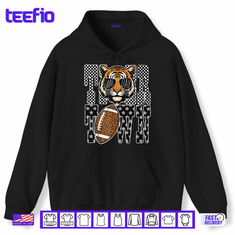 Hoodie Tiger Town Leopard Football Game Day Shirt