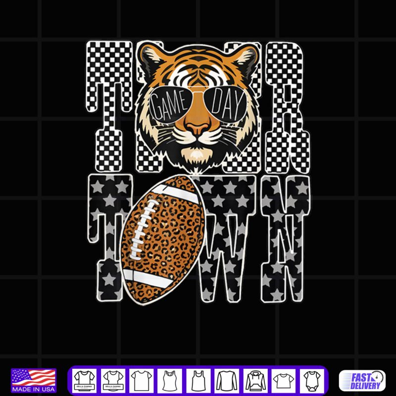 Design Tiger Town Leopard Football Game Day Shirt