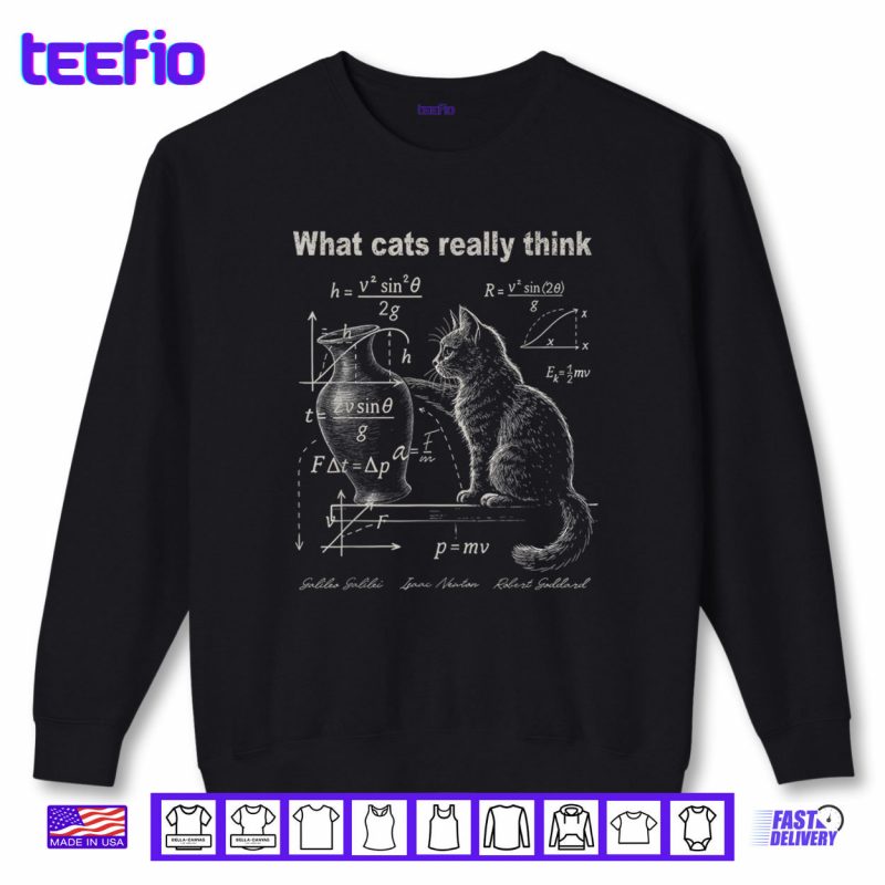 Sweatshirt What Cats Really Think Cat Physics Humor Shirt