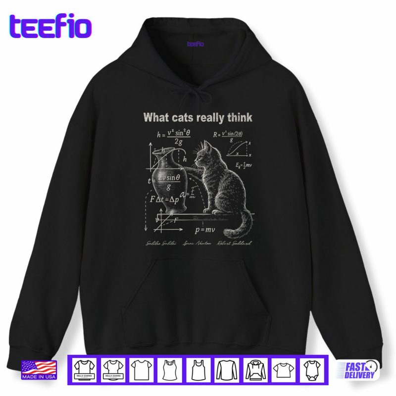 Hoodie What Cats Really Think Cat Physics Humor Shirt