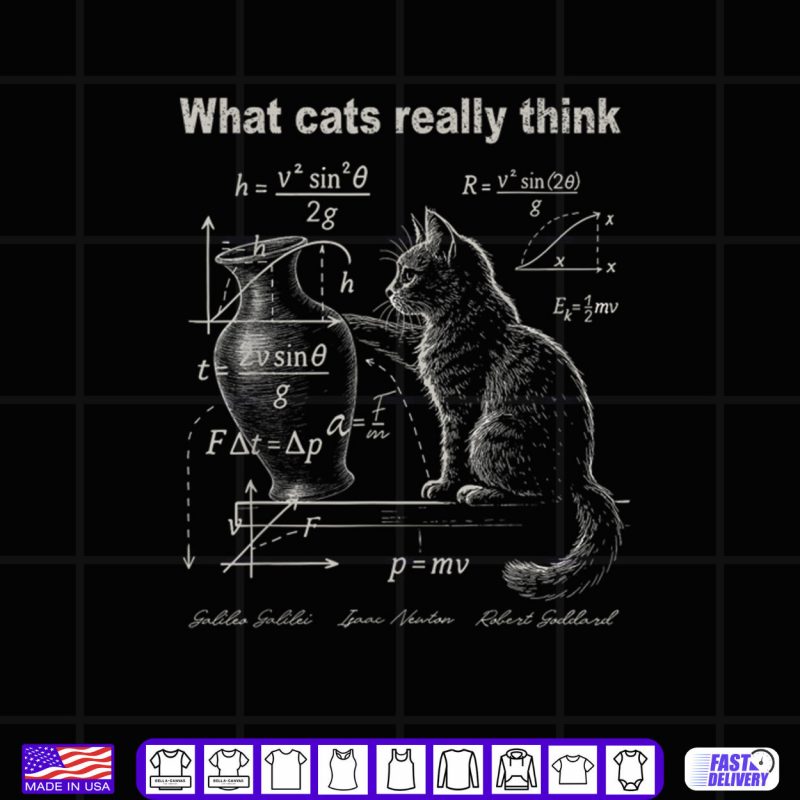 Design What Cats Really Think Cat Physics Humor Shirt