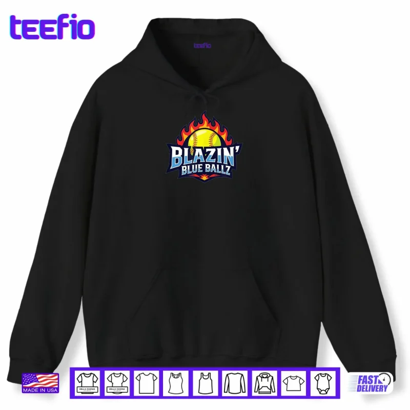 Hoodie Blazin Blue Ballz Shirt