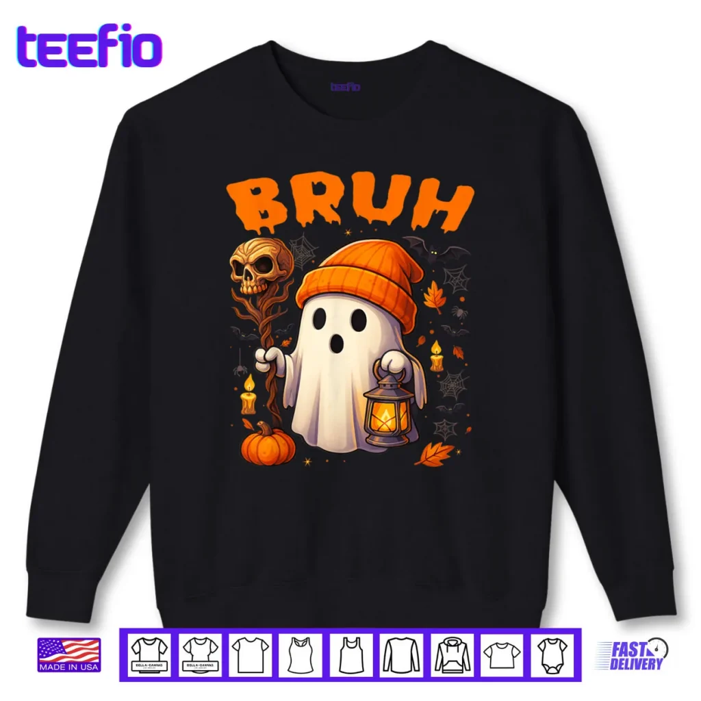 Bruh Ghost Halloween Cute Ghost Trick Or Treat Candy Shirt