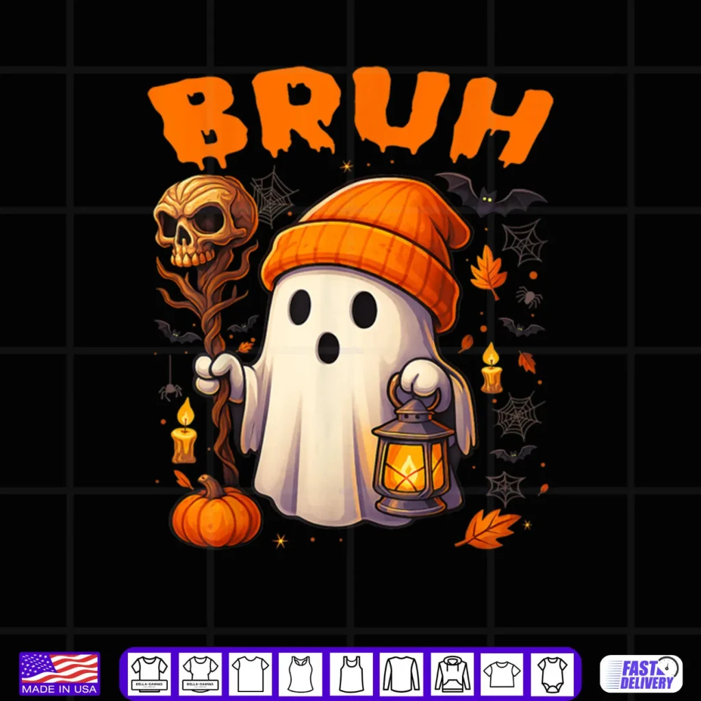 Bruh Ghost Halloween Cute Ghost Trick Or Treat Candy Shirt
