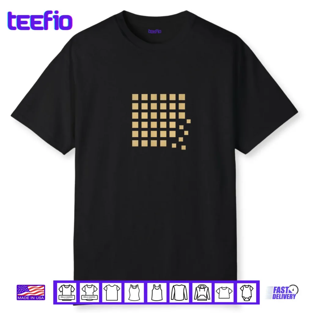 Cascade Abstract Minimalist Falling Squares Shirt