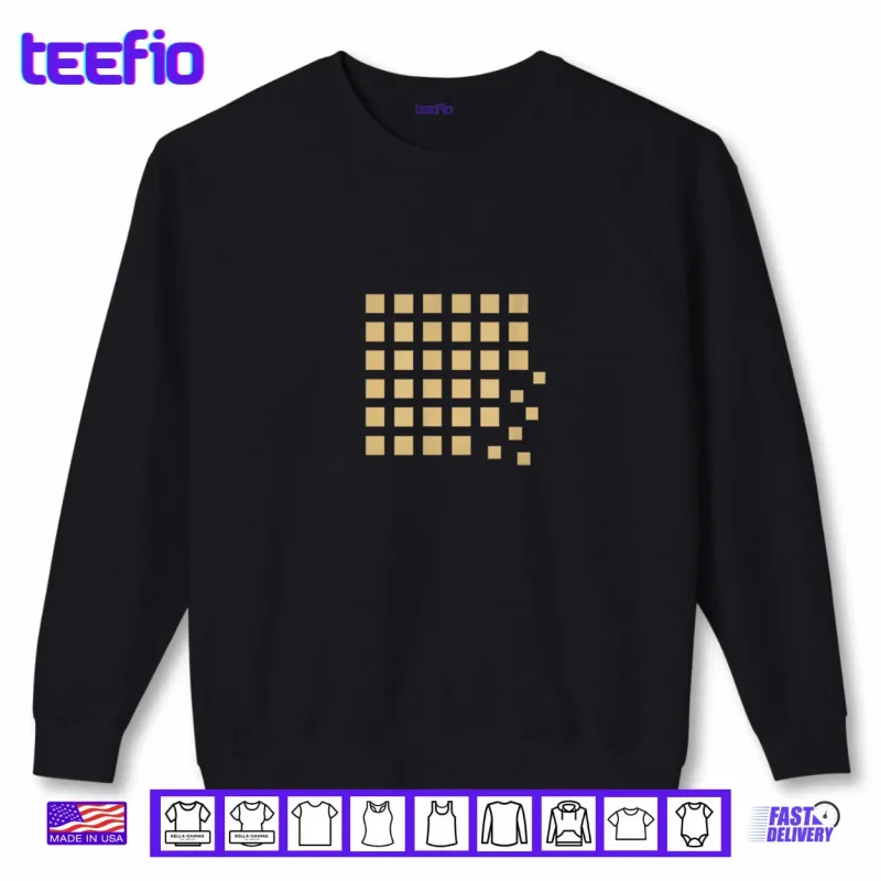 Sweatshirt Cascade Abstract Minimalist Falling Squares Shirt