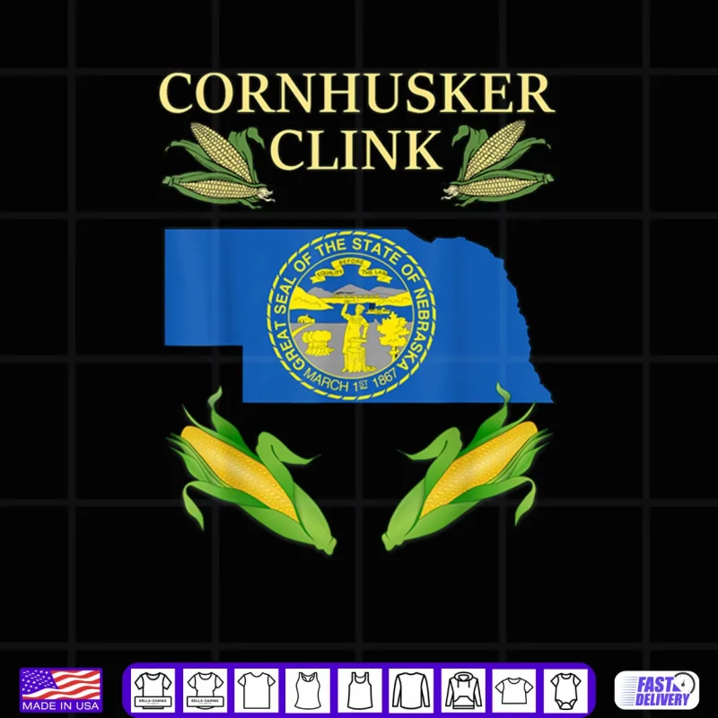 Black Design Cornhusker Clink Nebraska USA Politics Shirt
