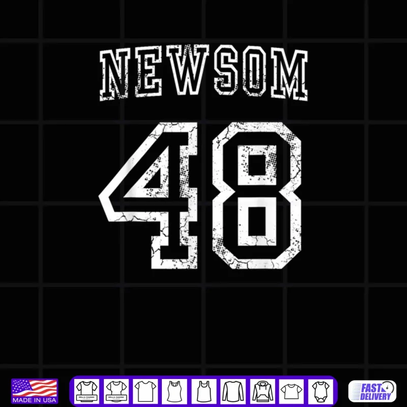 Black Design Gavin Newsom 48th President USA Democrat Shirt