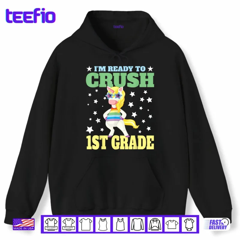 Hoodie Im Ready for First Grade Back to School 1st Grade Girls Shirt