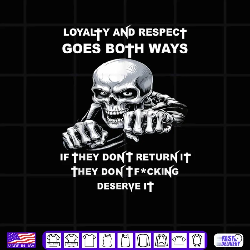 Black Design Loyalty and Respect Goes Both Ways If They Dont Return It Shirt