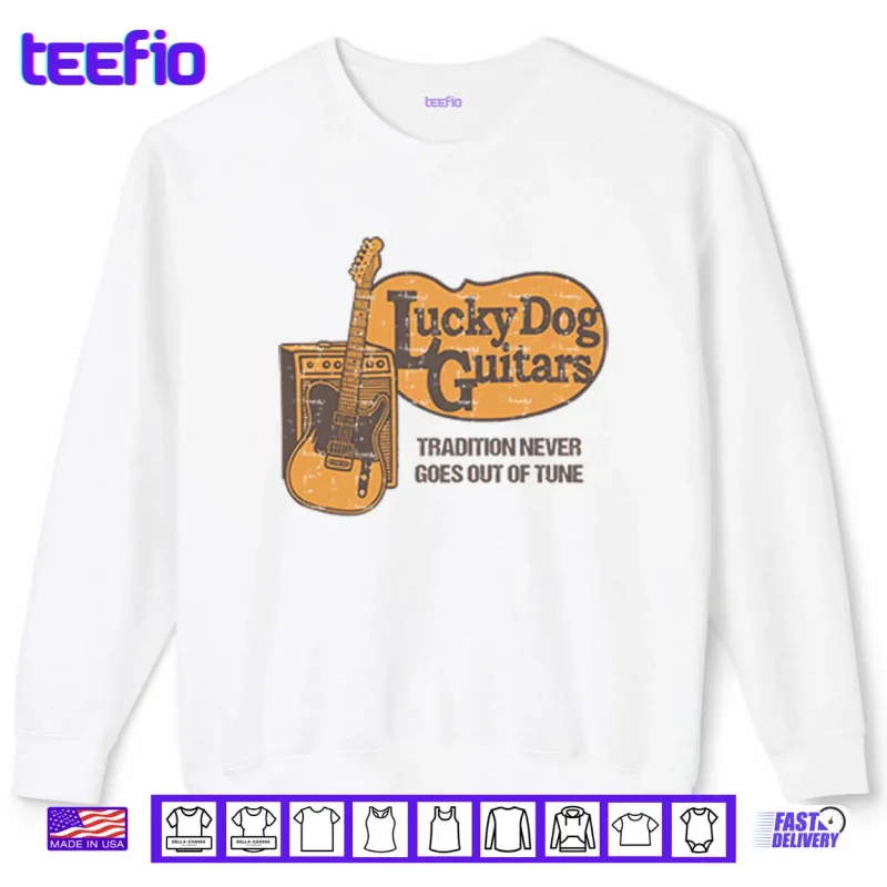 Sweatshirt Lucky Dog Guitars Cracker Barrel Shirt