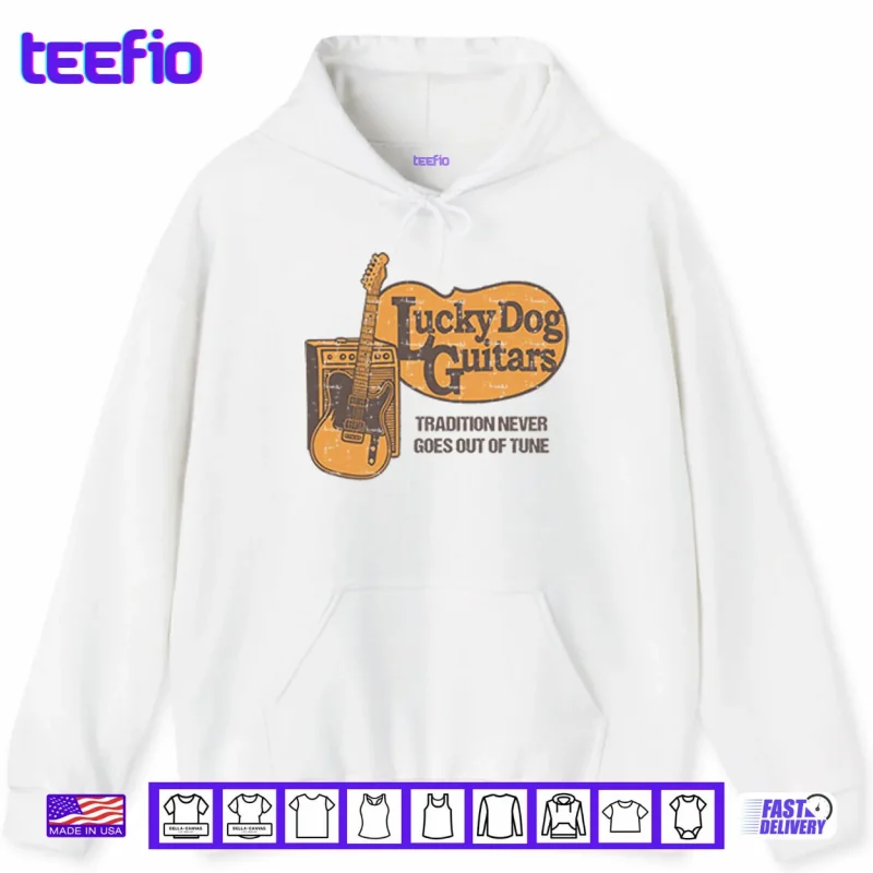 Hoodie Lucky Dog Guitars Cracker Barrel Shirt