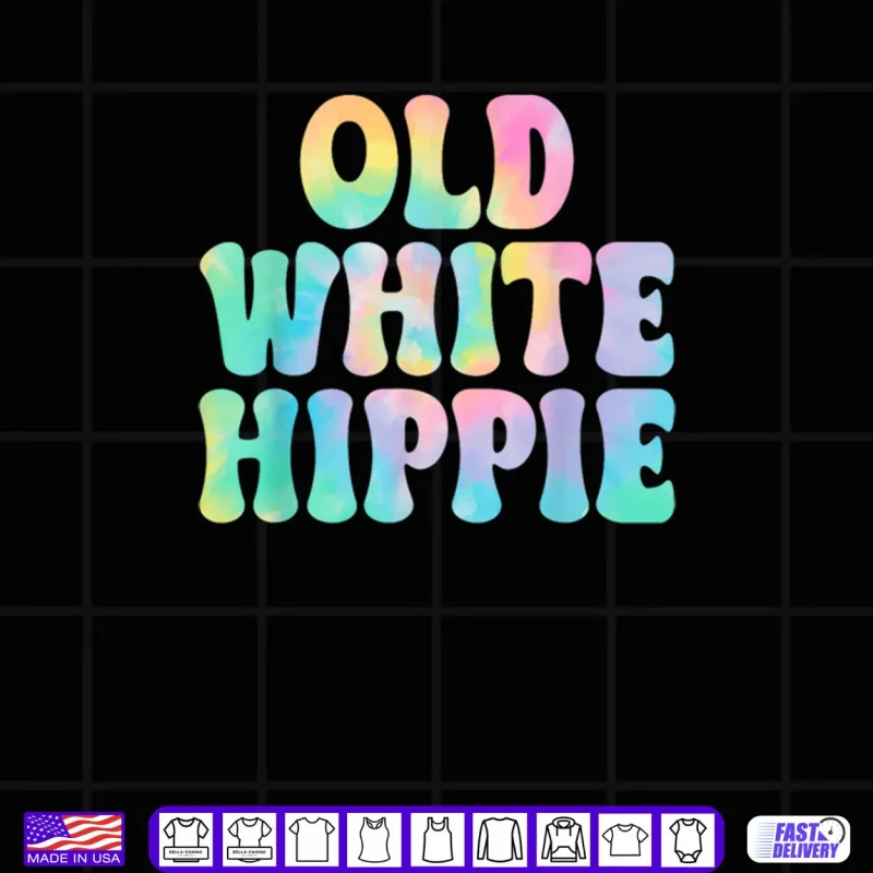 Black Design Old White Hippie Shirt