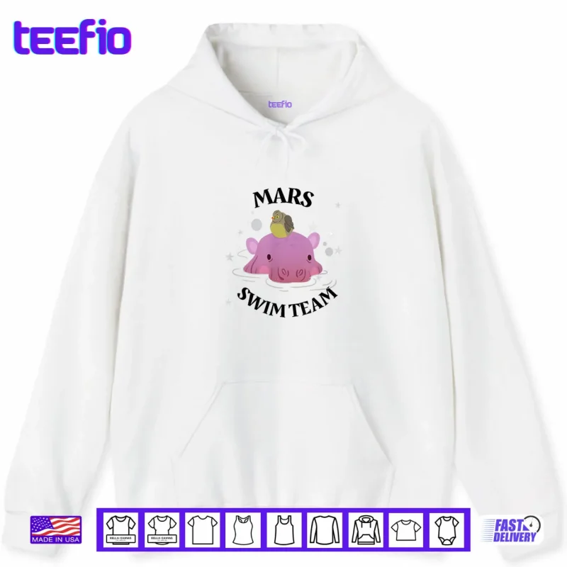 Hoodie Mars Swim Team Hippo Shirt