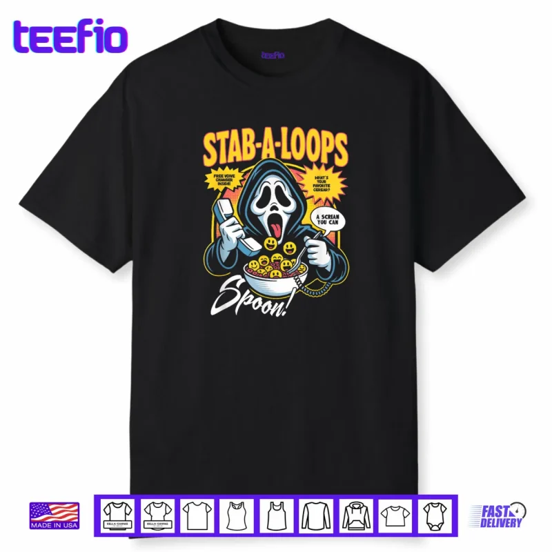 Stab A Loops Horror Cereal Box Halloween Shirt