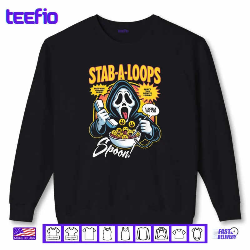 Sweatshirt Stab A Loops Horror Cereal Box Halloween Shirt