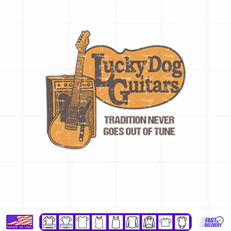 White Design Lucky Dog Guitars Cracker Barrel Shirt