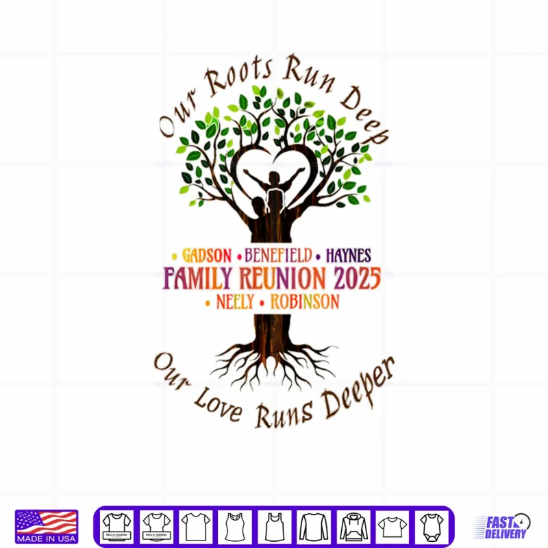 White Design Our Love Runs Deeper Family Reunion Shirt