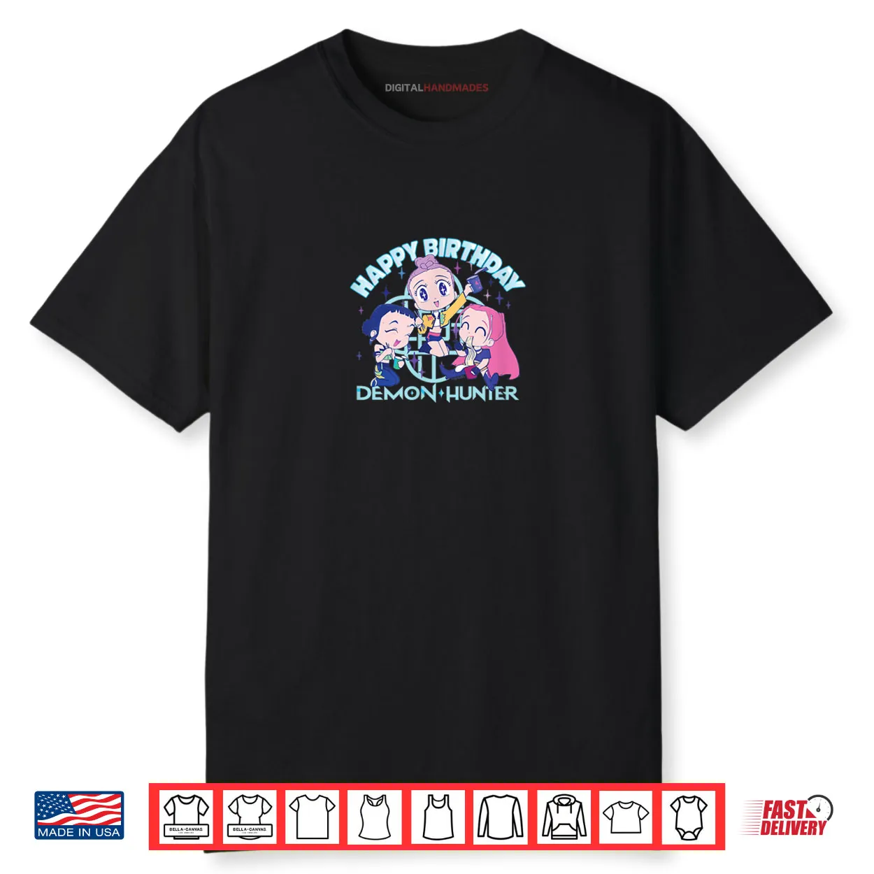 Happy Birthday HUNTRIX KPop Demon Hunters Shirt