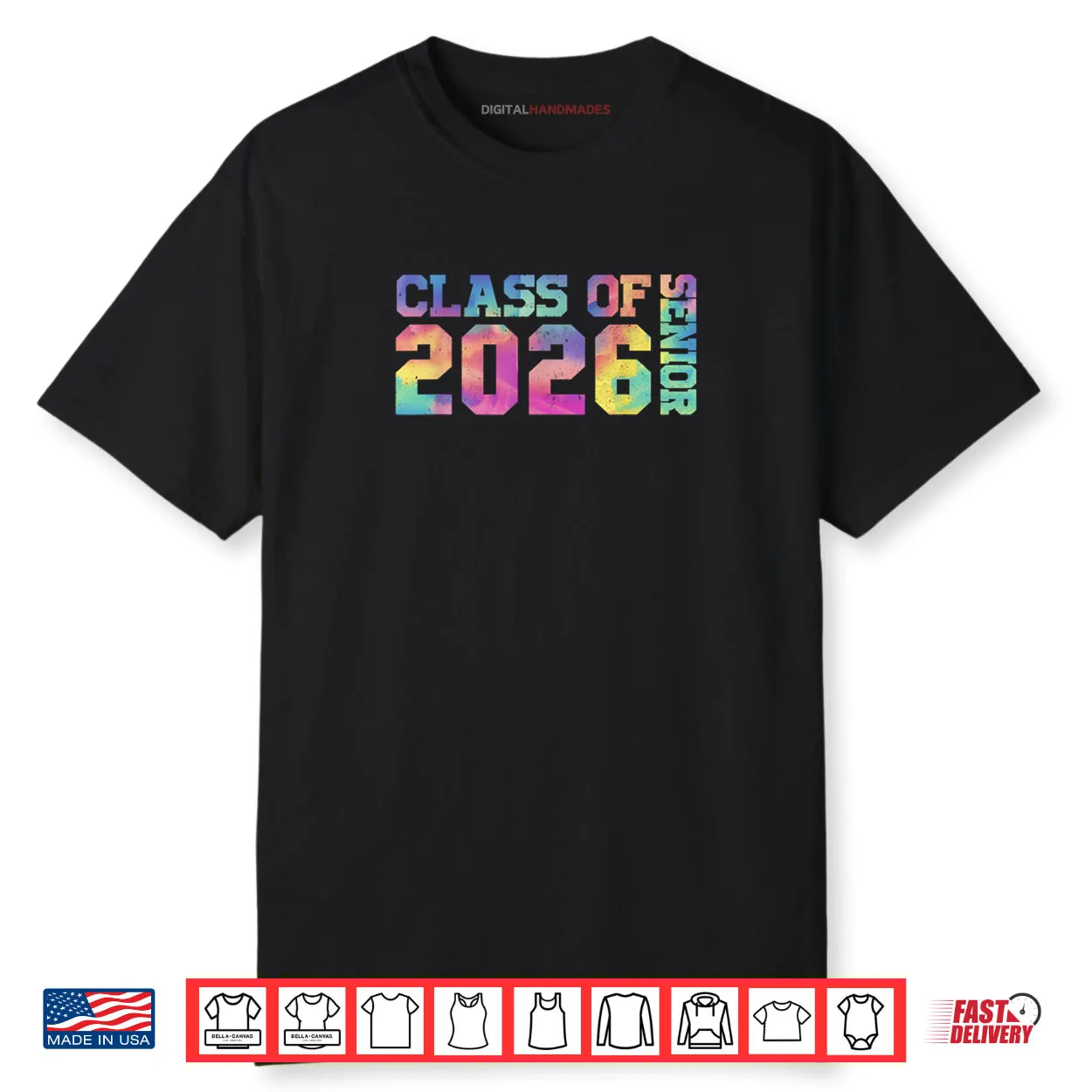 Class of 2026 Senior Graduation Tie Dye Graduate Student Shirt