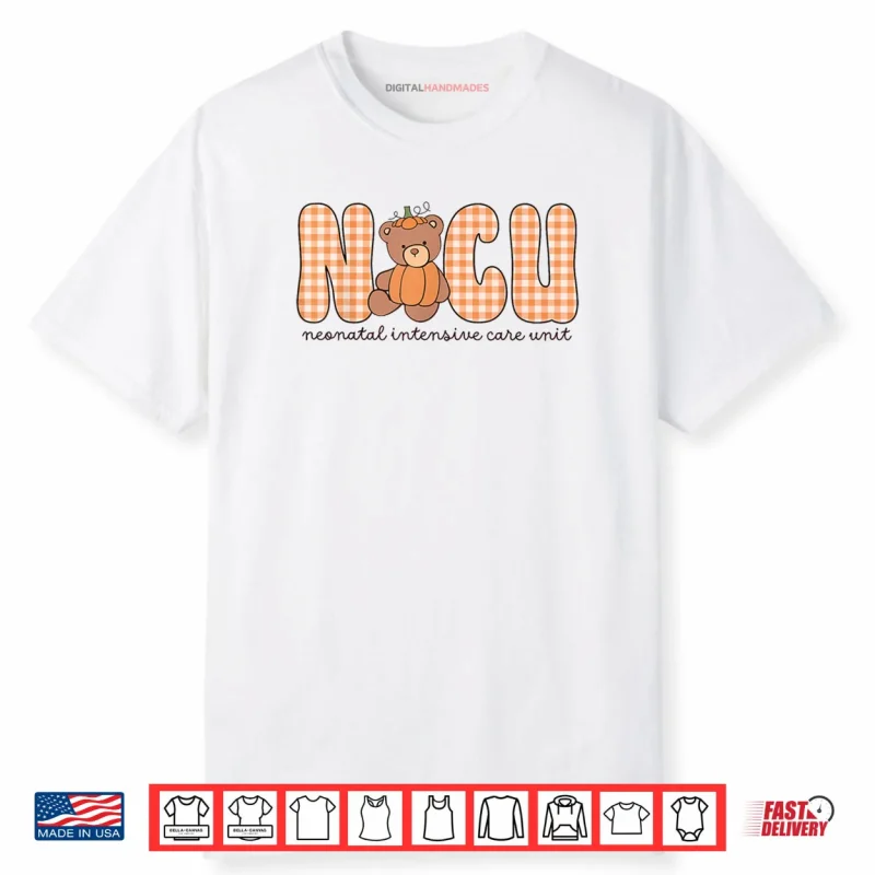 NICU Neonatal Intensive Care Nurse Bear Pumpkin Halloween Shirt