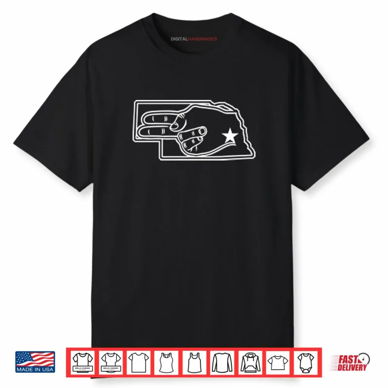 Nebraska Cornhuskers Go Big Red Hand Sign Shirt