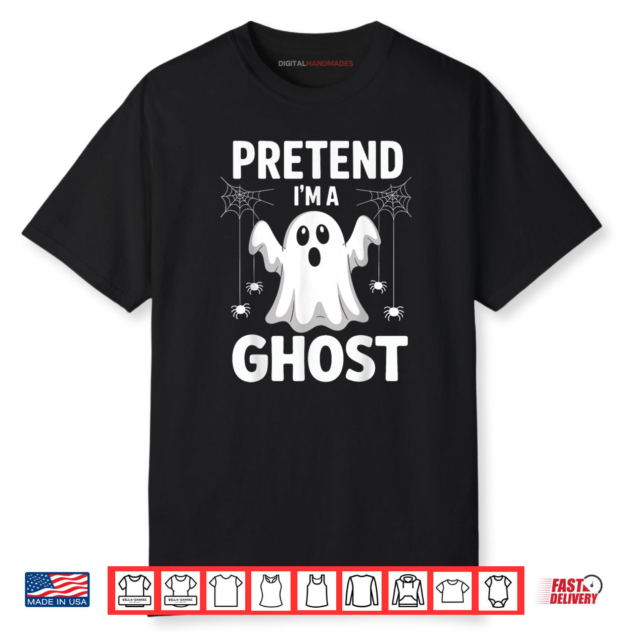 Funny Pretend I’m A Ghost Lazy Halloween Costume Shirt