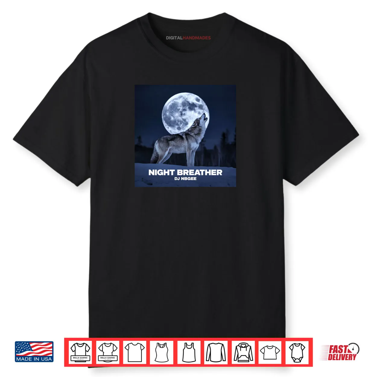 Night Breather DJ NBGEE Lone Wolf Shirt