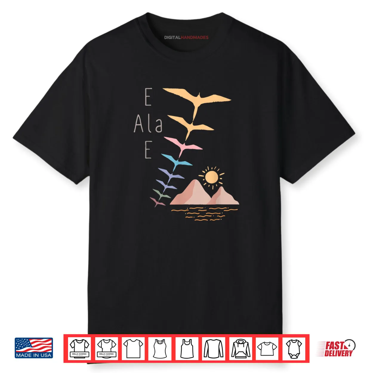 E Ala E Awaken Arise Boho IWA Bird Sunrise Hawaiian Shirt