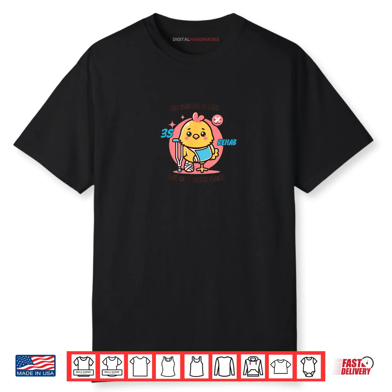 Cute Rehab Chicken Injured Shirt