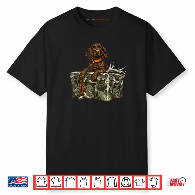 Field Spaniel Dog with Deer Antler Hello Hunting Season Shirt