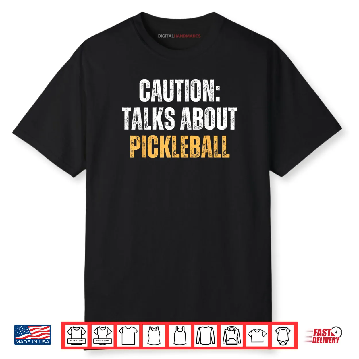 Caution Talks About Pickleball Net Game Lover Shirt