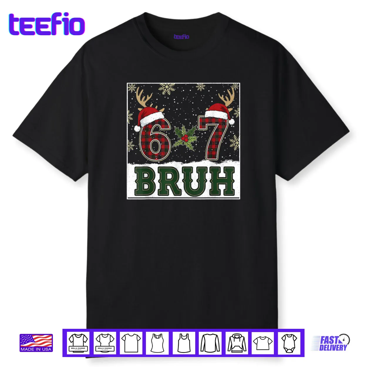 67 Bruh Christmas Plaid Antlers Santa Hat Meme Shirt 67 Bruh Christmas Plaid Antlers Santa Hat Meme Shirt